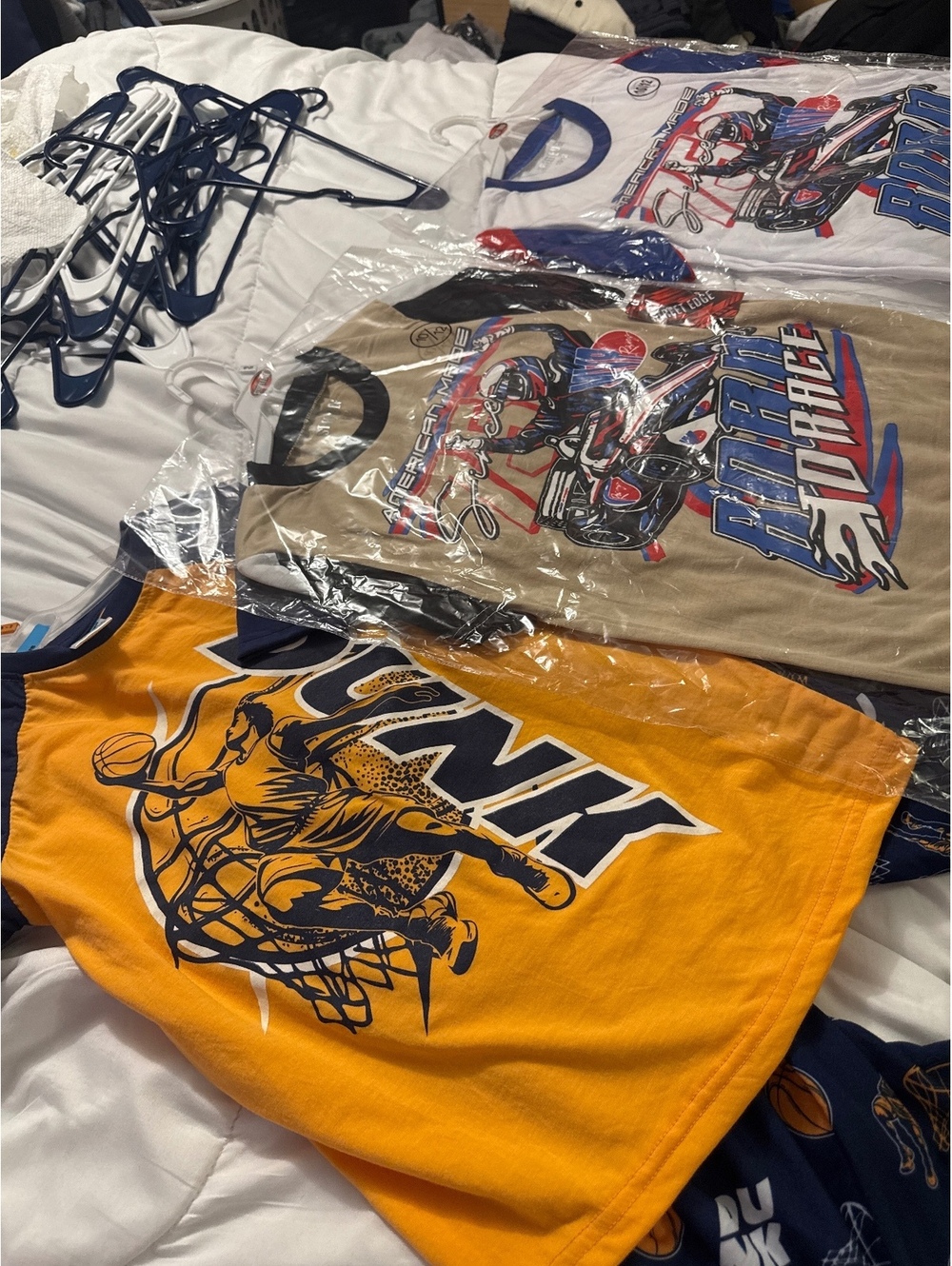 Boys 10/12 Basketball and Racing Graphic shorts Sets - 2 Pack